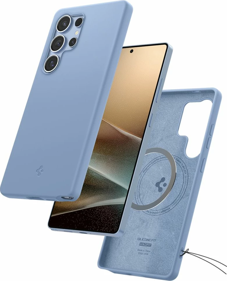 Mbështjellës Spigen Silicone Fit Mag për Samsung Galaxy S25 Ultra, Kaltër
