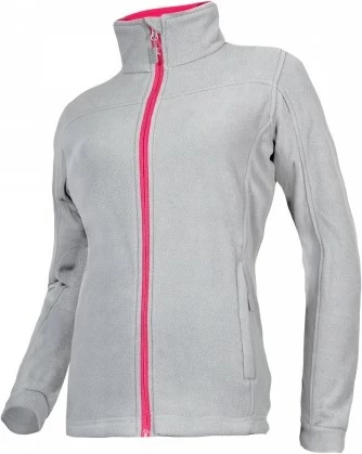 Xhaketë fleece për femra LAHTI PRO L4010601, madhësia S, 290 g/m², gri me zinxhir rozë