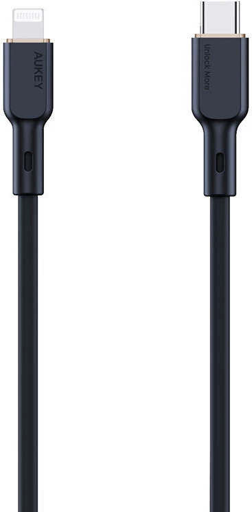 Kabllo USB-C në Lightning Aukey CB-SCL1, 1m, 27W, e zezë