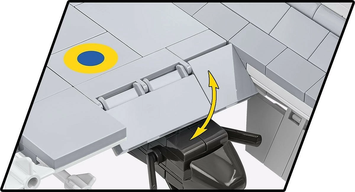 Set blloqe Cobi F-16C Fighting Falcon, 500 pjesë, me figurë piloti, gri