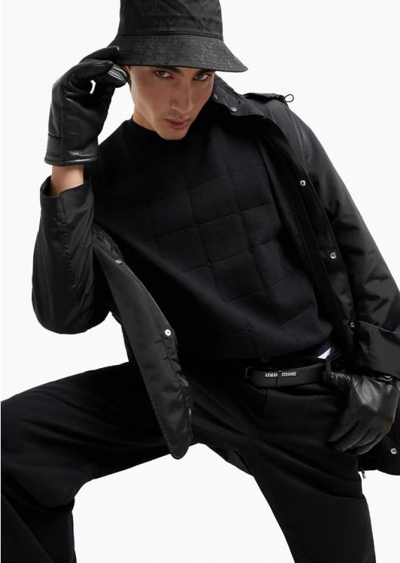 Duks për meshkuj Armani Exchange, i zi [Madhësia: L]