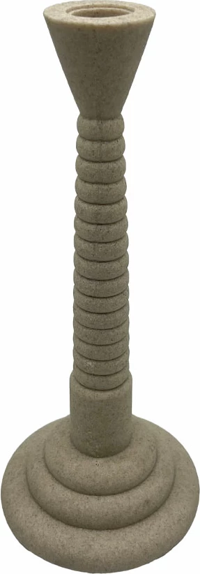 Mbajtës qirinjsh LITO, ngjyrë gur bezhë, 13x13x30cm