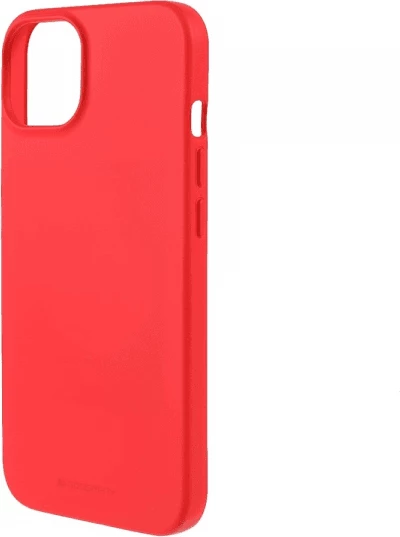 Mbështjellës silikoni Goospery Soft Feeling për iPhone 15 Plus, i kuq