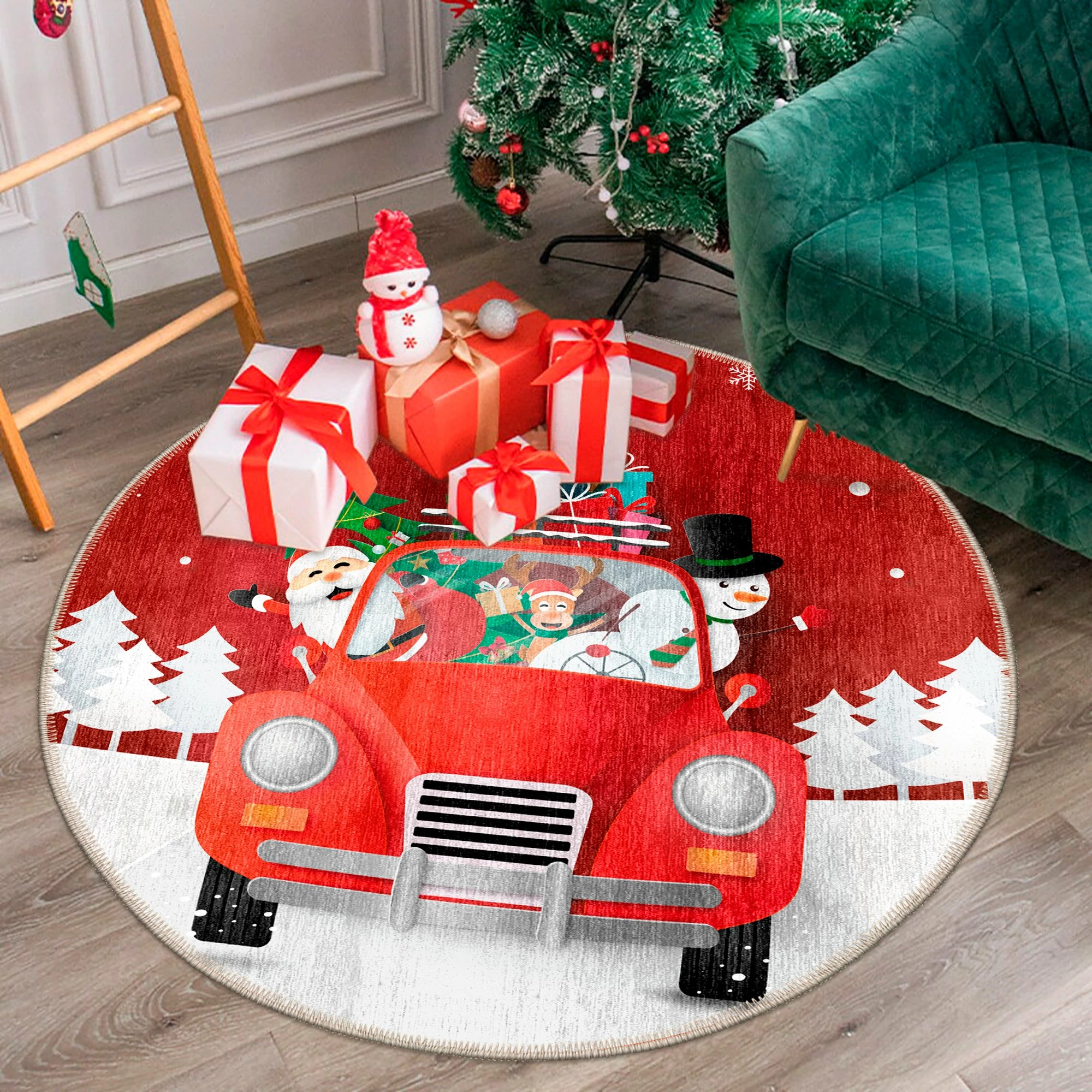 Qilim i rrumbullakët, shumëngjyrësh, Conceptum Hypnose, Woobtny0322, 120x120cm