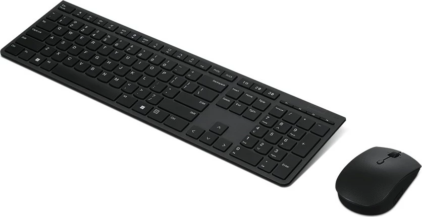 Tastierë + maus wireless Lenovo Professional Rechargeable Combo, e zezë