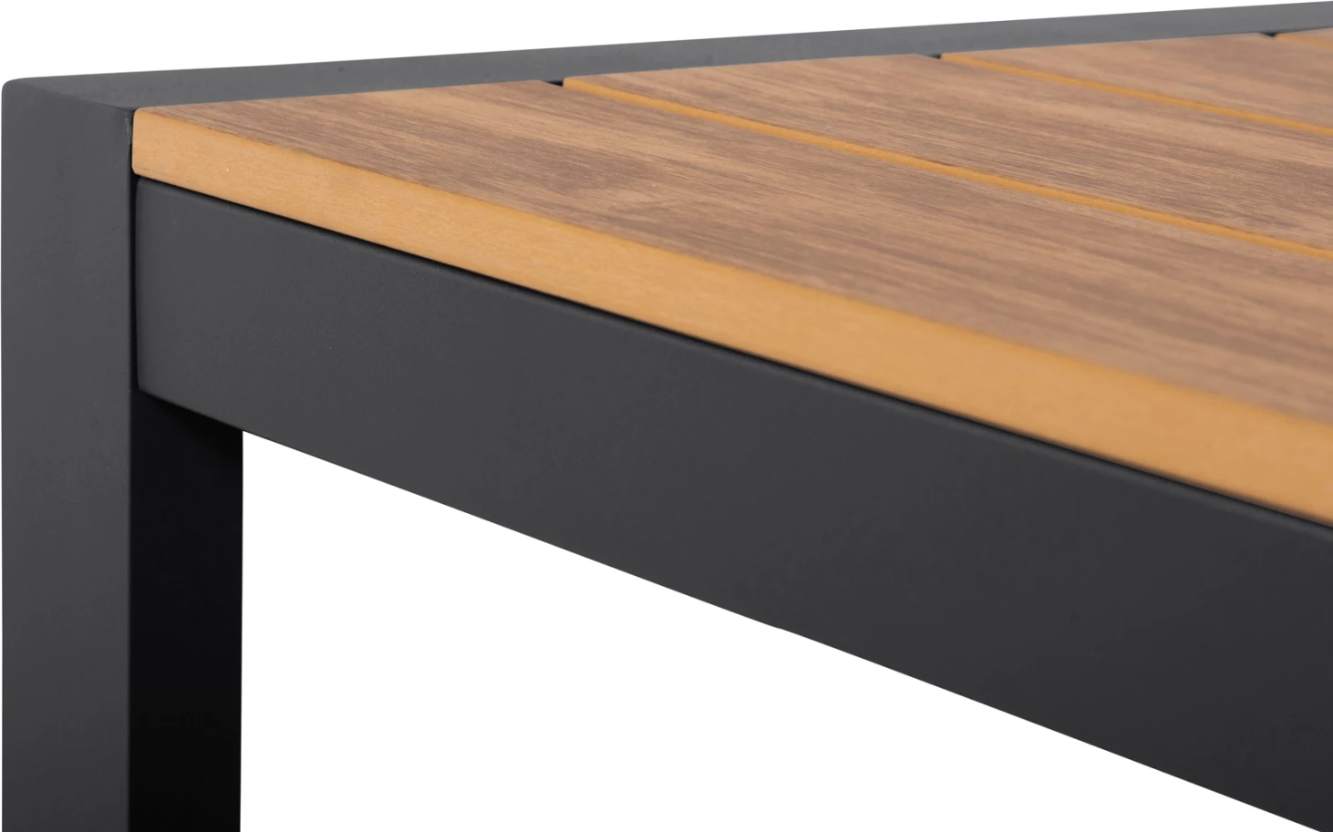 Tavolinë për terasë GOYA FH6059.03 alumini, ngjyrë antracit, sipërfaqe tavoline polywood, 160x80x75 cm