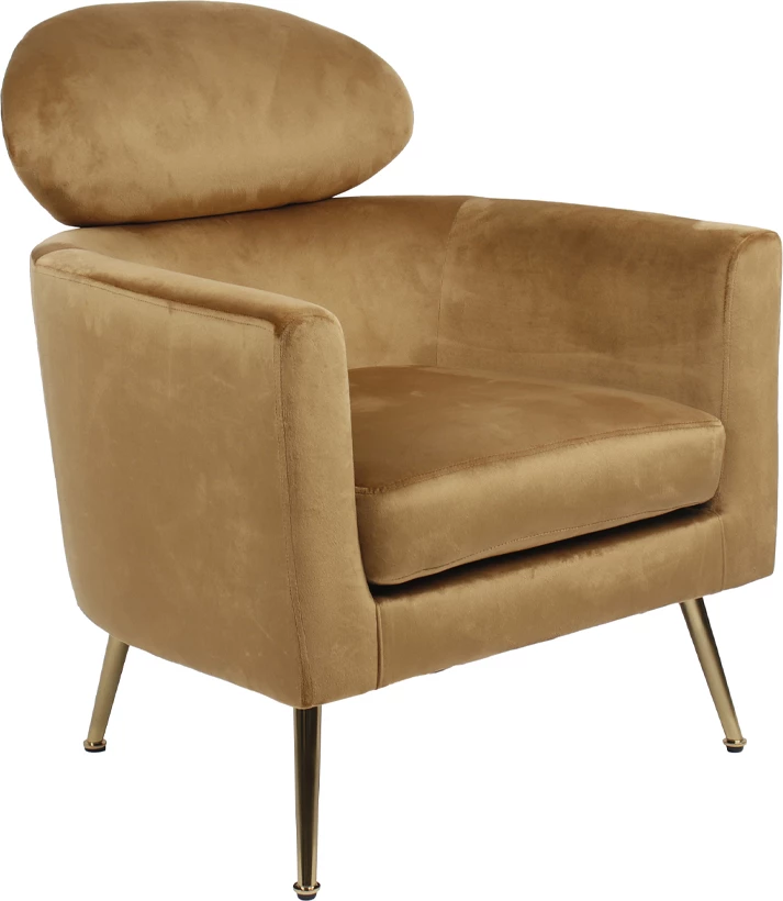 Fotelje Testa, ngjyrë ari, 72x76x85