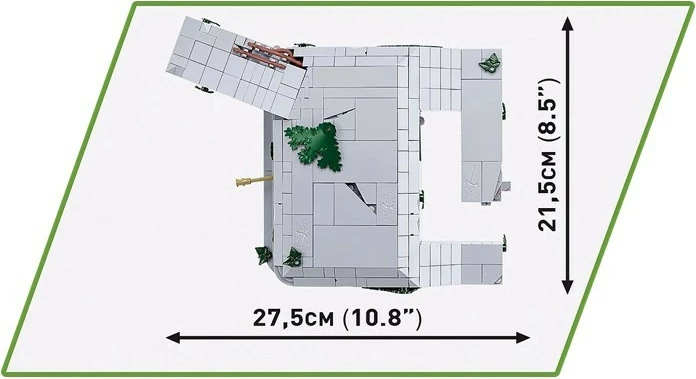 Set lodrash ndërtimi Cobi Klocki German Bunker Regelbau 667, 642 pjesë, me figura, plastikë