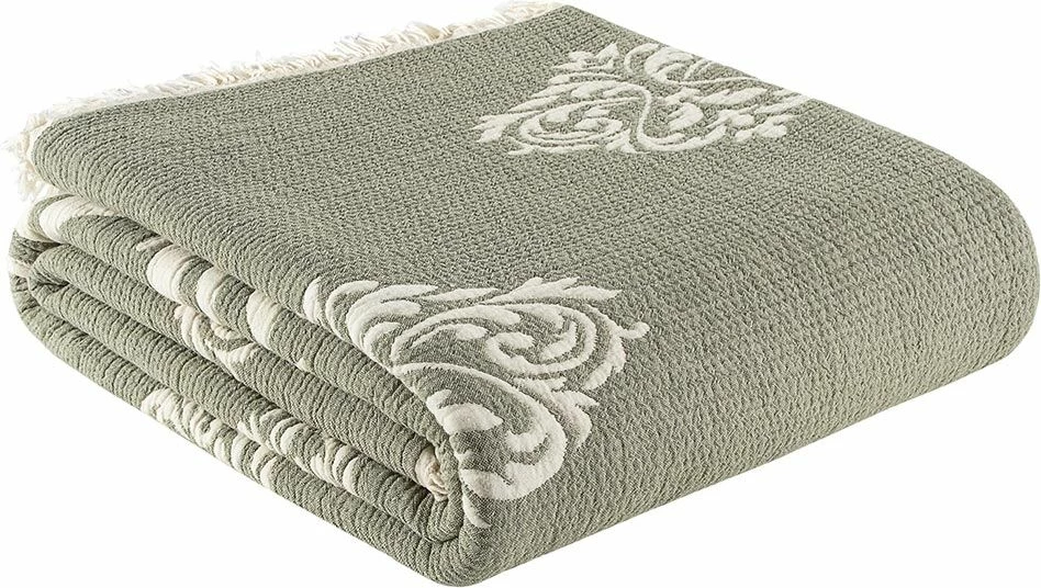 Jorgan King Barok, ngjyrë e gjelbër, L'Essentiel Linge de Maison