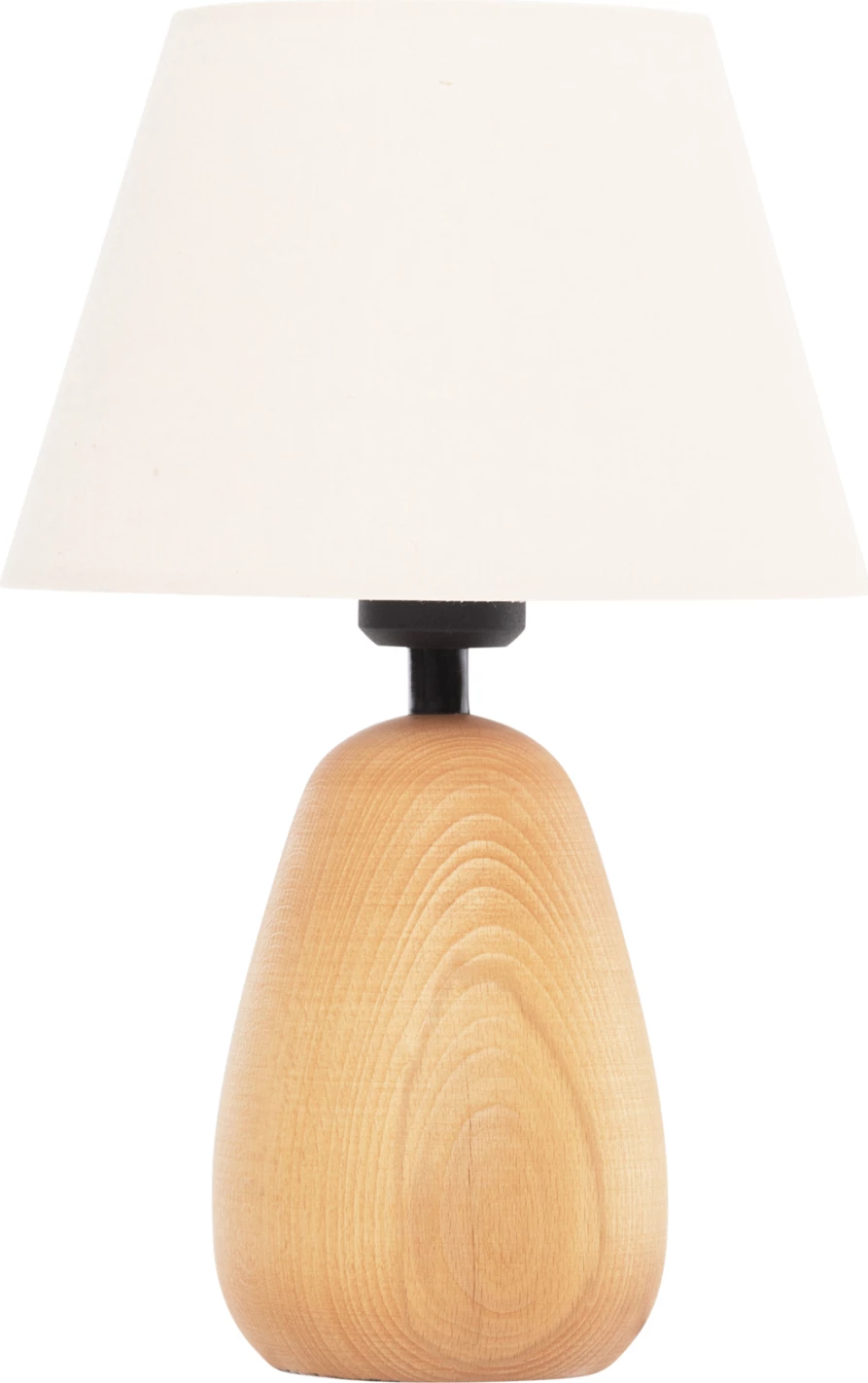 Llambë tavoline CONNI FH4710, ngjyrë krem e bardhë, bazë druri, Φ23x34H cm