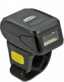 Skaner barkodi unazë DeLOCK Ring, 1D/2D, Bluetooth 4.1 & 2.4GHz, 380mAh, i zi