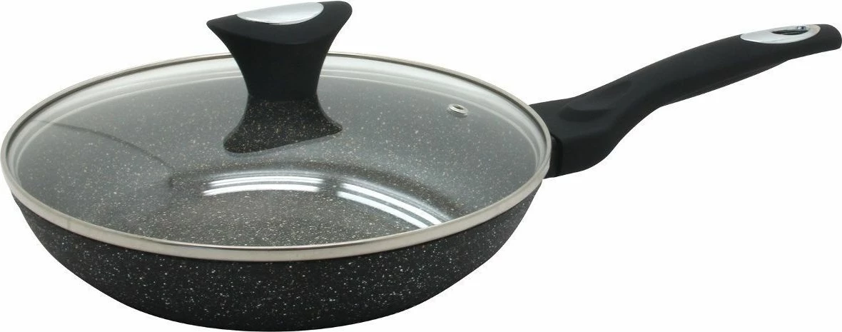 Tigan Klausberg 28 cm me kapak, veshje graniti, i zi