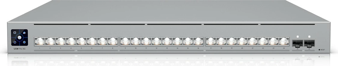 Switch Ubiquiti USW-Pro-XG-24 RM, 24x RJ-45, 16x 10GbE + 8x 2.5GbE, rackmount, gri