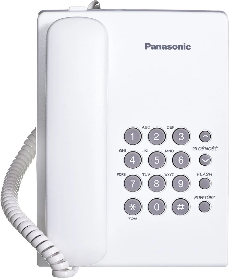 Telefon fiks Panasonic KX-TS500PDW, i bardhë