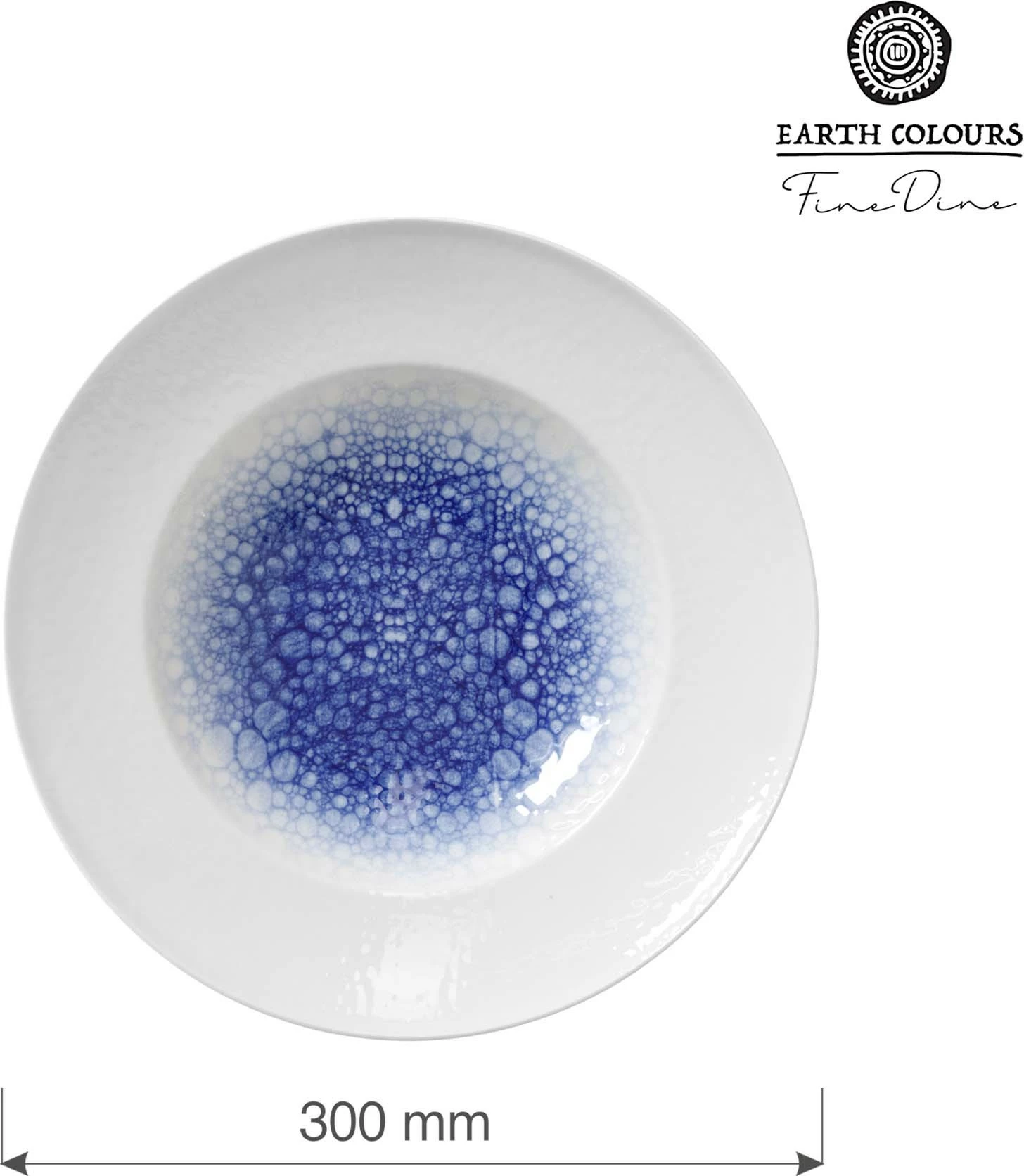 Pjatë për pasta Fine Dine Serenity ø300 mm, porcelan, blu, set 6 copë