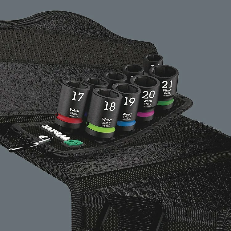 Set çelësa Wera 05004580001, 1/2", 9 copa, metrik, me kasë, 13-21mm