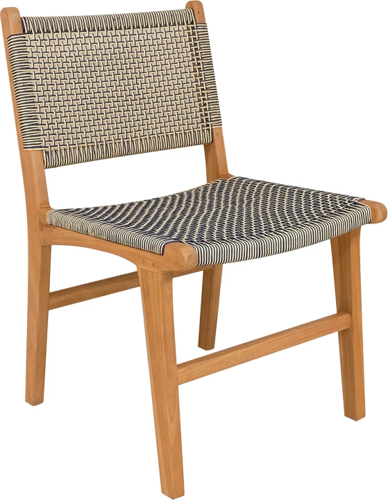 Karrige Darien, skelet dru tik, ngjyrë natyrale dhe litar PE krem-e-zi, 52x62x86cm