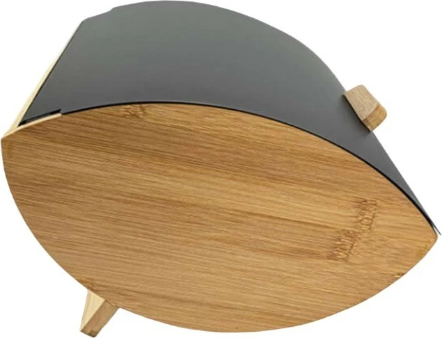 Kuti buke Feel-Maestro MR-1775-BLACK, bambu dhe çelik inox, e zezë