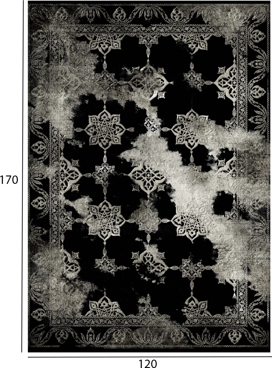 Tepih vintage me franja, JOSIANE FH7677.17, 120x170 cm