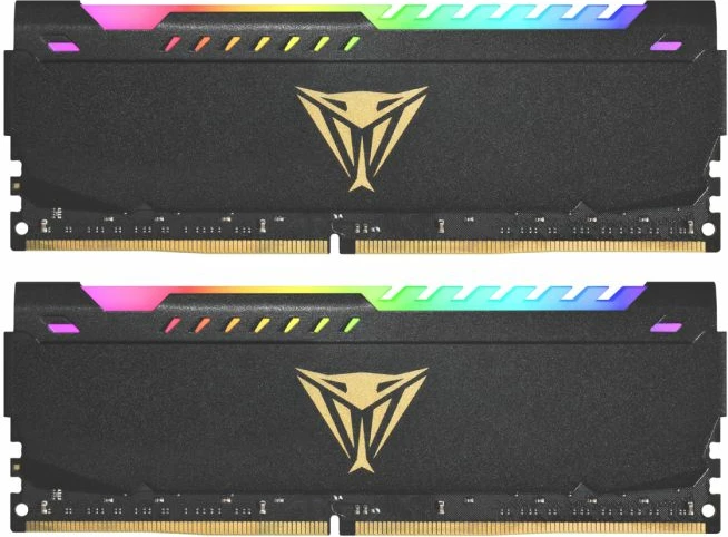 RAM Memorje Patriot Viper Steel RGB PVSR432G320C8K 32GB (2x16GB) DDR4-3200 CL18, e zezë, kit 2 copë
