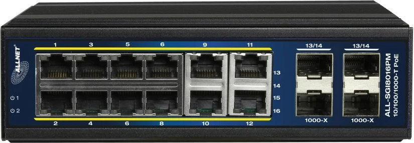 Switch ALLNET ALL-SGI8016PM, Managed, L2+/L3, Gigabit Ethernet (10/100/1000), Full duplex, PoE, Wall mountable
