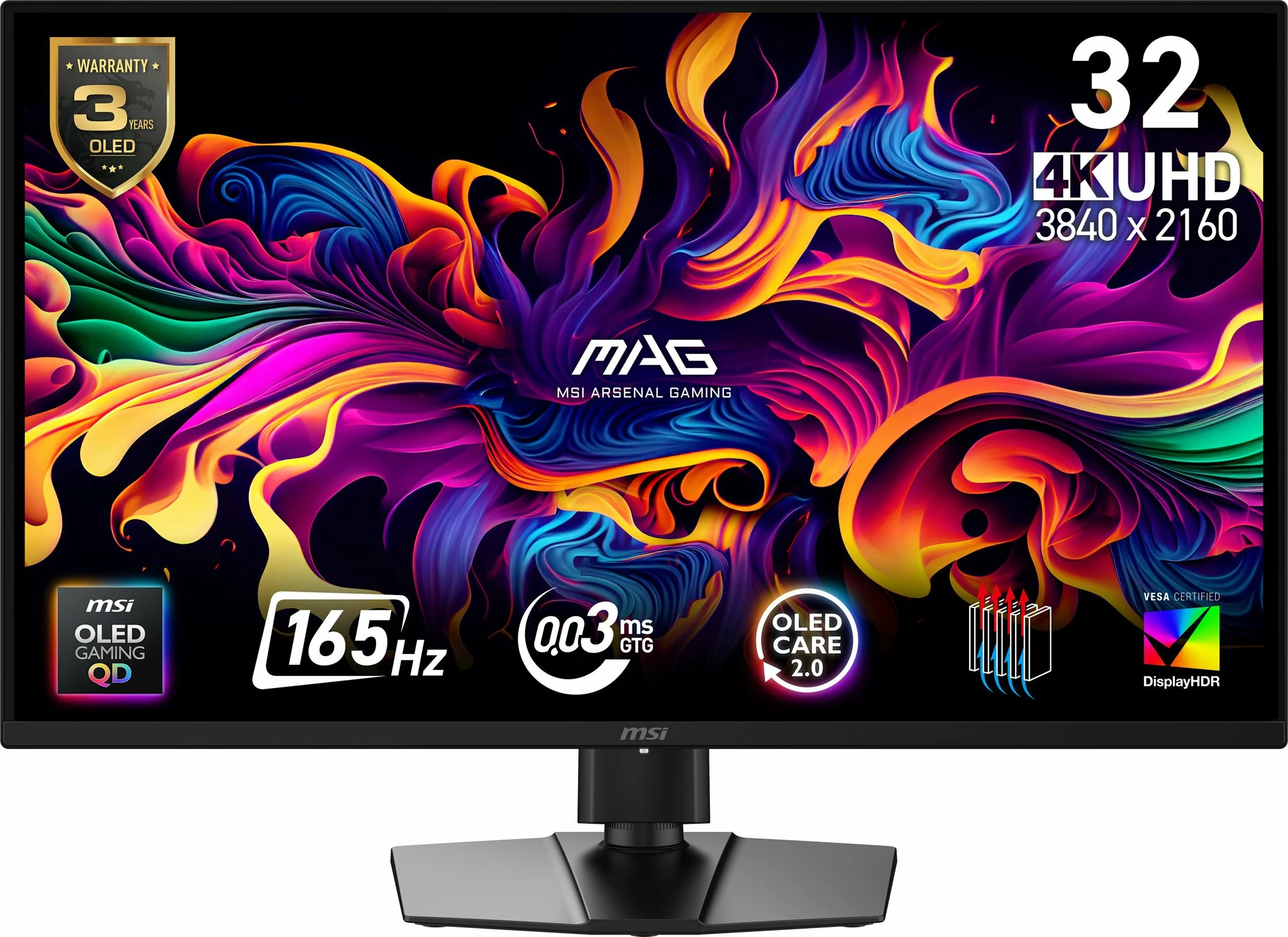 Monitor MSI MAG 322UP QD-OLED E16 31.5\" 4K UHD 165Hz 0.03ms, i zi
