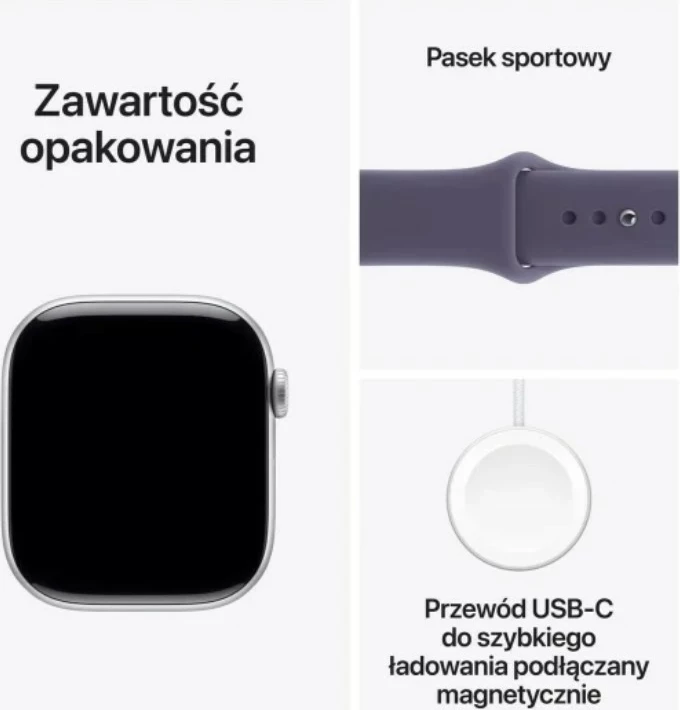 Smartwatch Apple Watch Series 11, 46 mm, alumin, 64 GB, rrip sportiv M/L, argjendtë/vjollcë