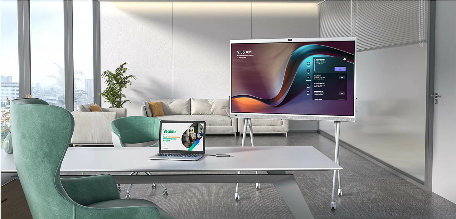 Panel interaktiv Yealink MeetingBoard 65", LED, 4K, Wi-Fi