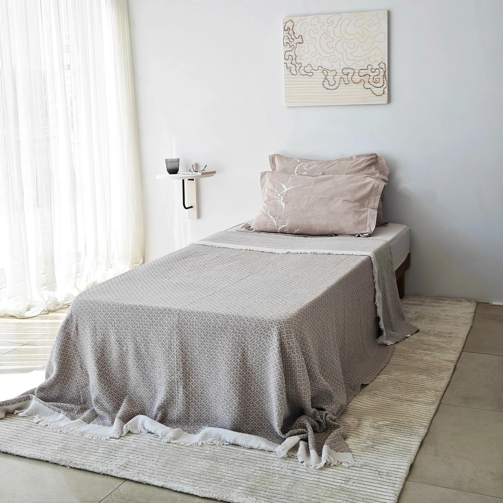 Raft muri Skye Decor, ngjyrë e zezë, e bardhë