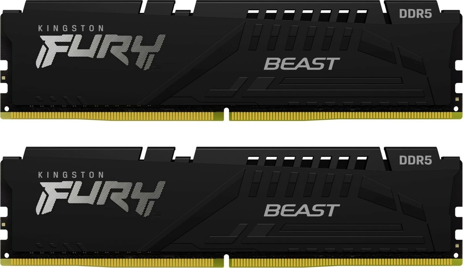 RAM Memorje Kingston Fury Beast DDR5, 64GB (2x32GB), 6000 MHz, CL36, e zezë