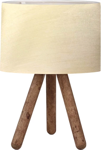 Llambë tavoline PWL-1071 Ε27 bezhë-arrë D19x32cm