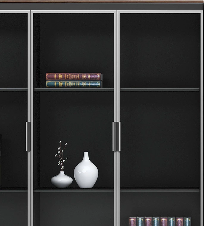 Raft librash Oscar me dyer qelqi ngjyrë arre-antracit 120x40x200cm