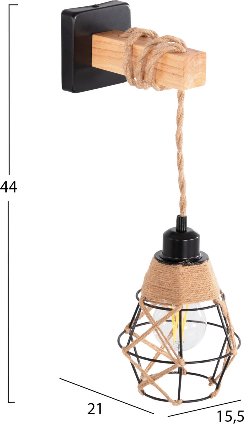 Aplik KINAN, metal-llitar, 15.5x21x44Hcm