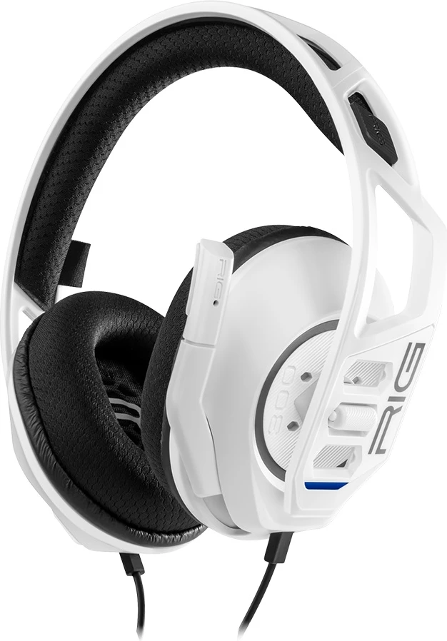 Kufje gaming Nacon RIG 300 PRO HS, over-ear, 40 mm, stereo, me kabllo, e bardhë