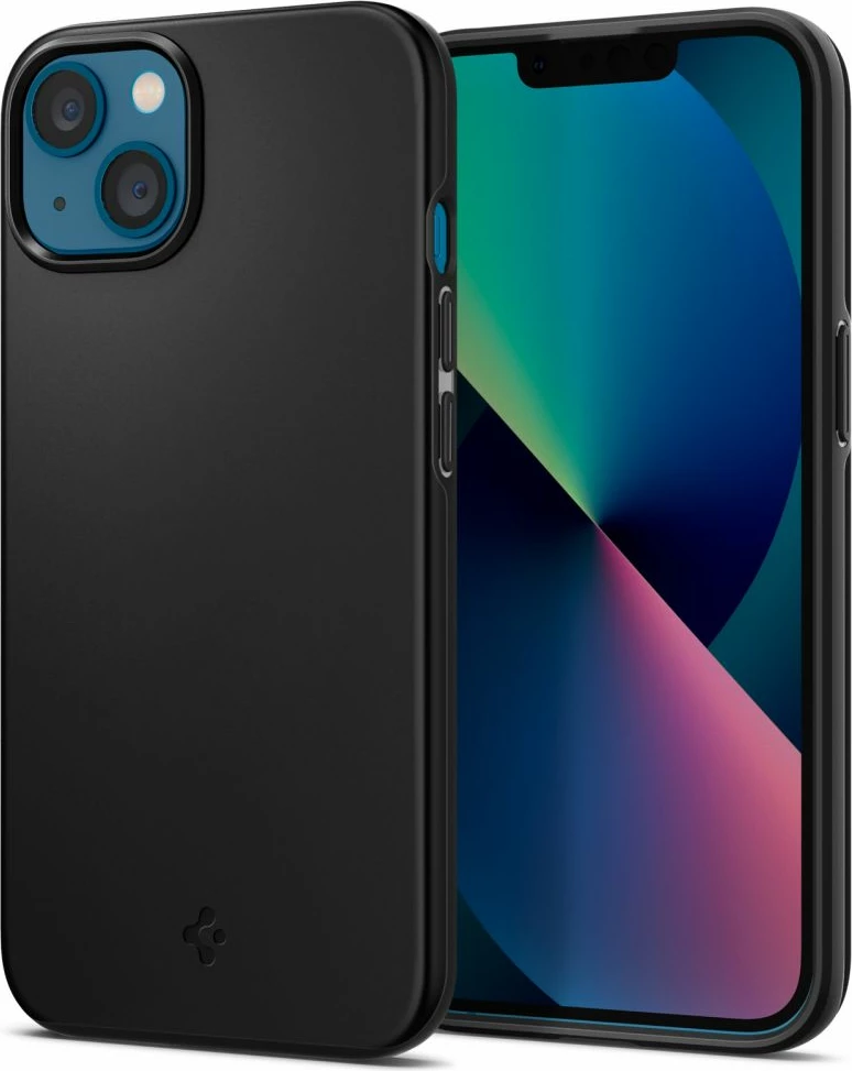 Mbështjellës Spigen Thin Fit për iPhone 13, i zi