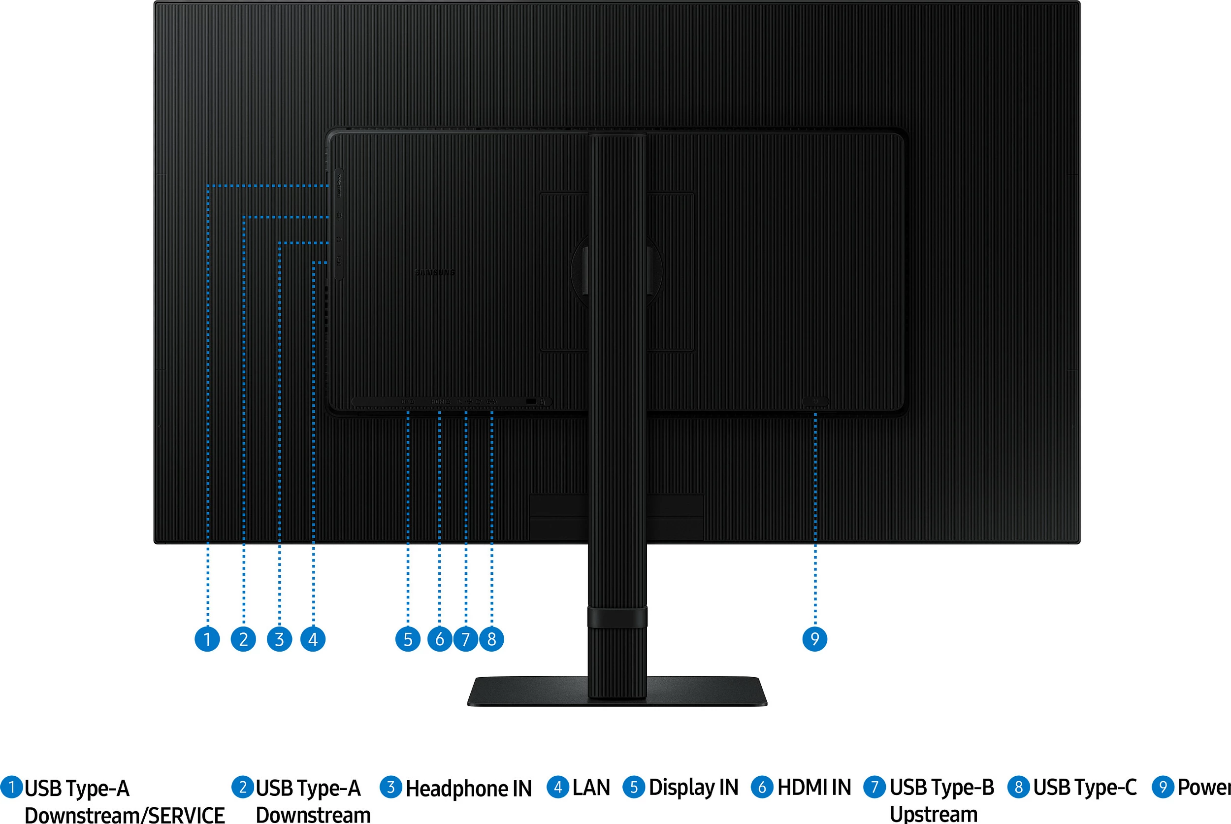 Monitor Samsung ViewFinity S8 S32D800UBU, 32", 4K UHD, USB-C, i zi