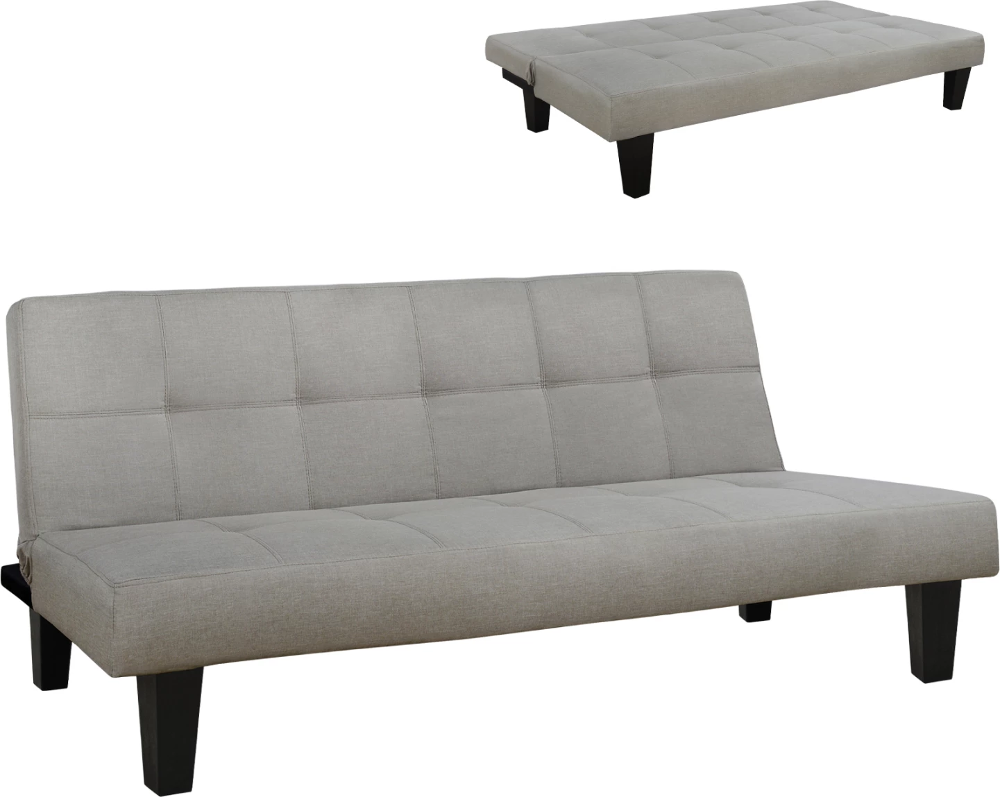 Krevati/sofa FH3000.01, material stof, ngjyrë bezhë, 179x80x79
