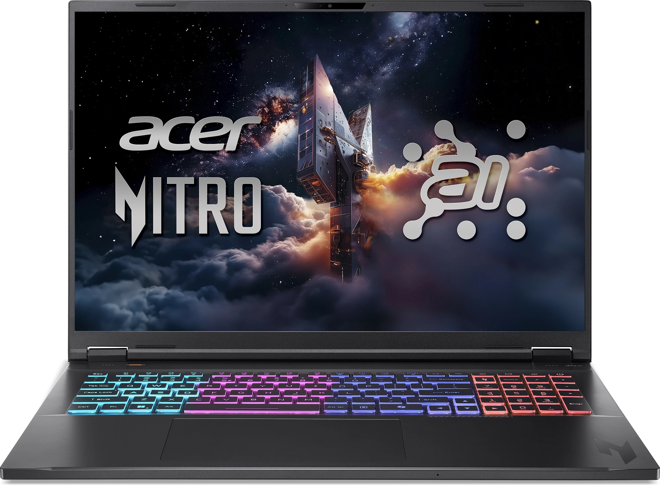 Laptop gaming Acer Nitro 18 AI AN18-61-R4KD, Ryzen AI 7, 32GB RAM Memorje, 1TB SSD, GeForce RTX 5070 Ti 12GB, ekran 18" 2560x1600, tastierë RGB, i zi