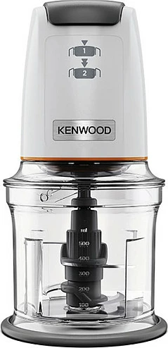 Grirëse elektrike Kenwood CHP61.100WH, 0.5 L, 500 W, 2 shpejtësi, Quad Blade, gri/bardhë