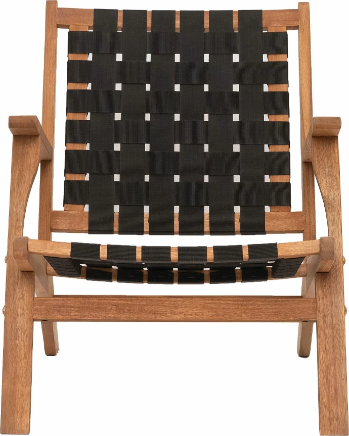 Karrige e ulët Hastag, ngjyrë e zezë-natyrale, 60x76x73