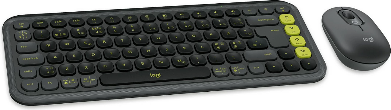 Set tastierë + maus Logitech POP Icon Combo, Bluetooth, mini, Nordic, graphite