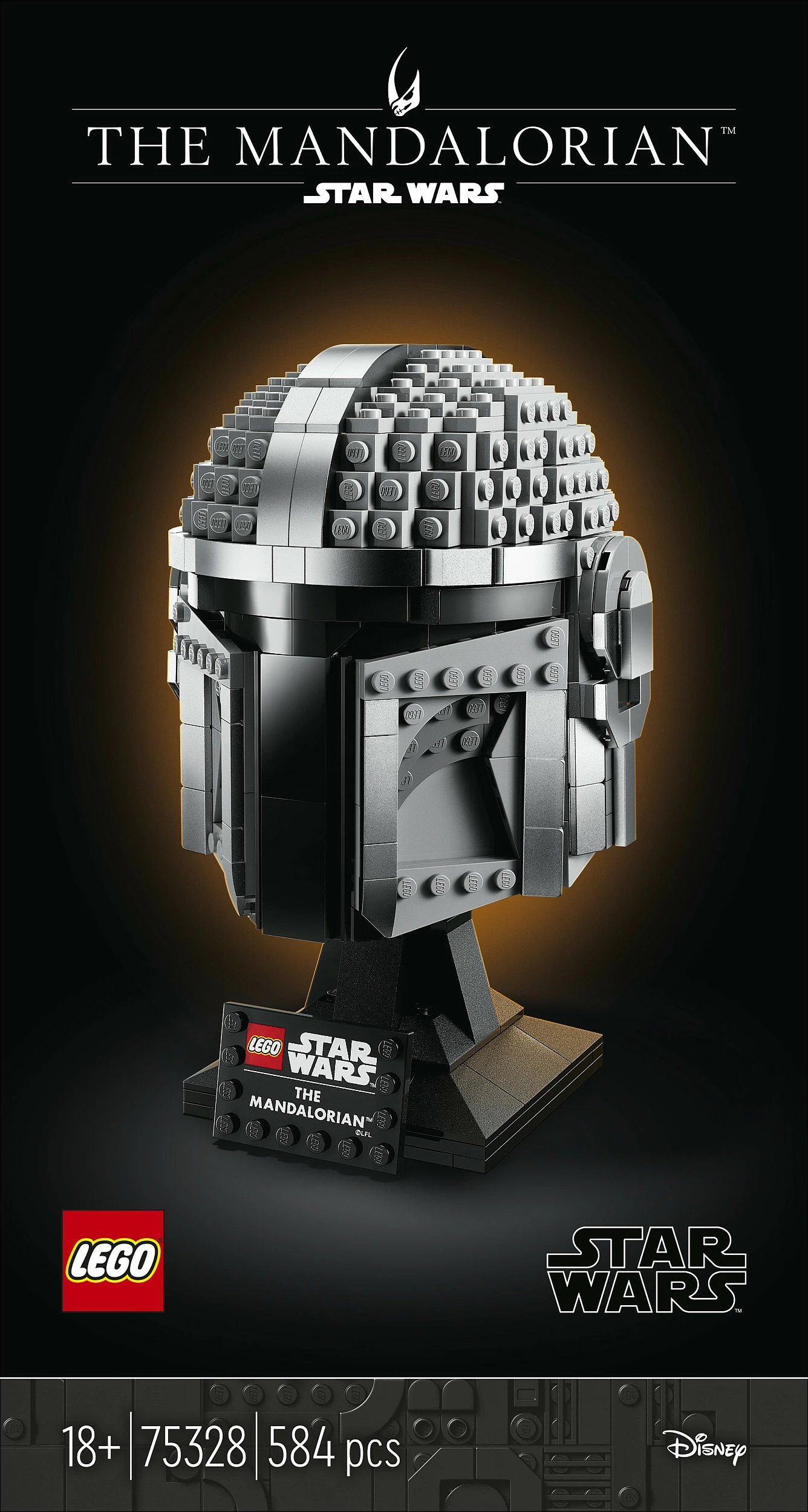 Set ndërtimi LEGO Star Wars The Mandalorian Helmet, 584 pjesë, shumëngjyrësh