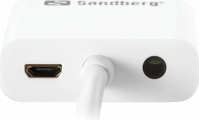 Konvertues HDMI në VGA + Audio Sandberg 508-77, me furnizim USB, i bardhë