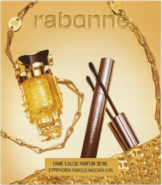 Set parfum & maskarë Paco Rabanne Fame & Eyephoria Famous për femra 30ml + 8ml