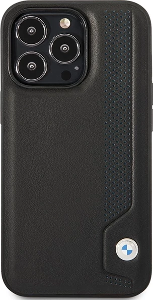 Mbështjellës BMW BMHCP14X22RBDK për iPhone 14 Pro Max 6.7", hardcase lëkurë, e zezë