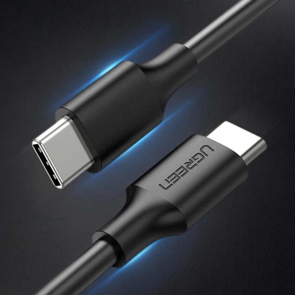 Kabllo USB-C në USB-C Ugreen US286, 2m, 3A, 480 Mbps, e zezë