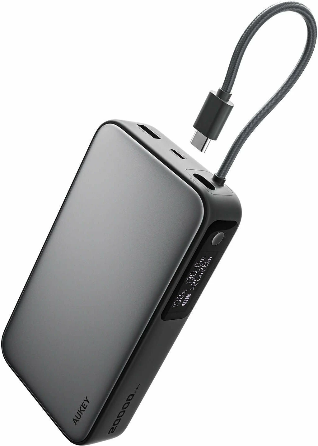 Powerbank Aukey PB-Y48 Spark Sling 20000mAh 130W me display, gri