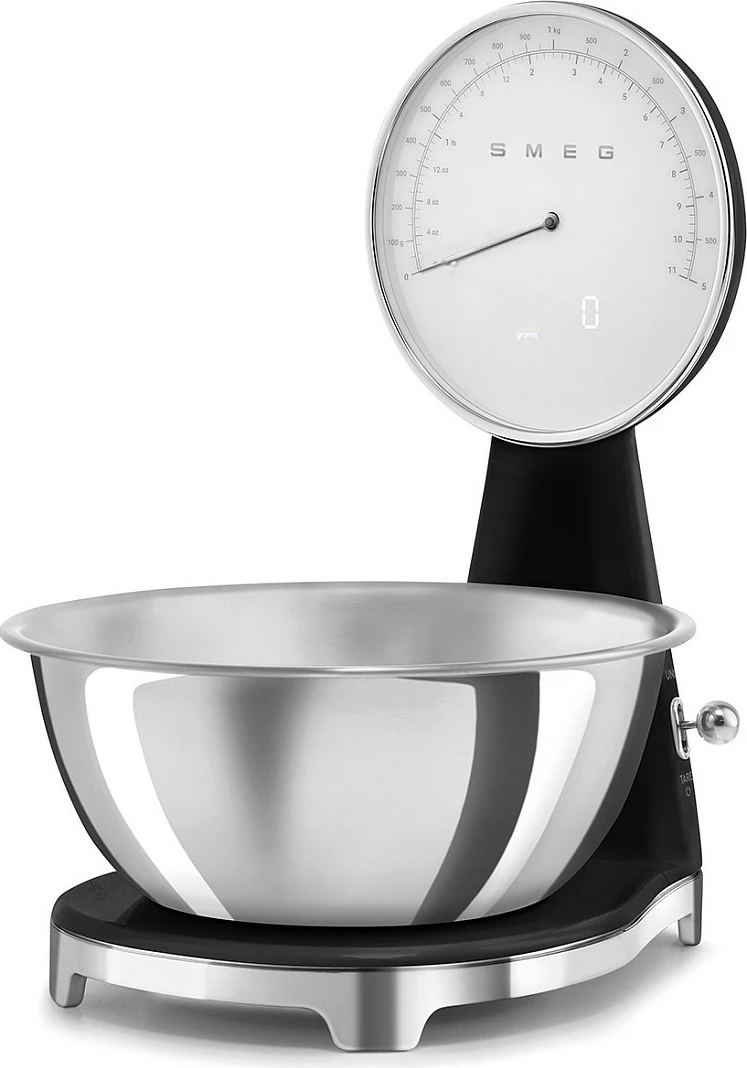 Peshore kuzhine Smeg 50's Style, me enë inox, e zezë