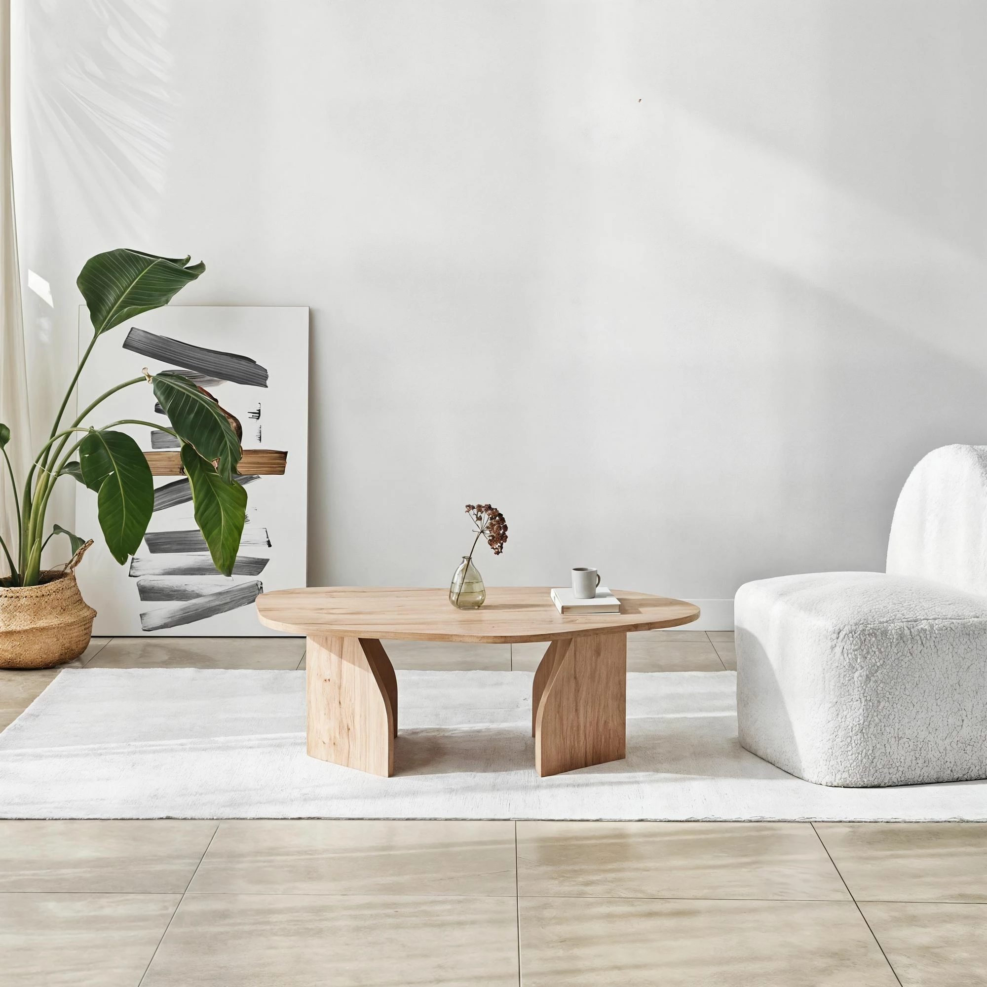 Tavolinë e ulët Hanah Home, ngjyrë lisi Sapphire Oak