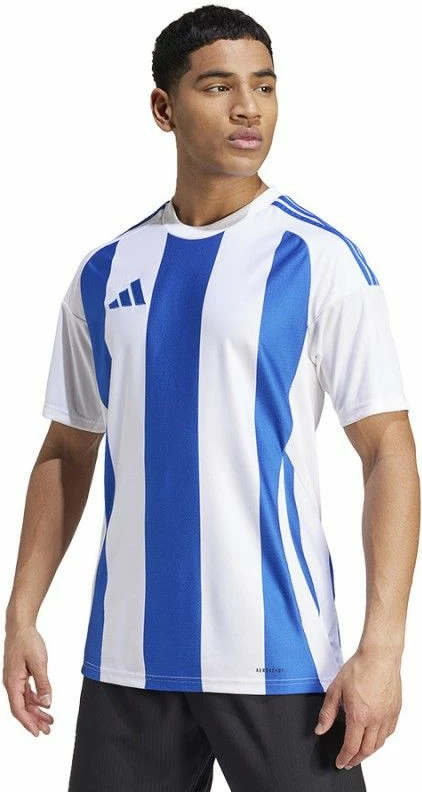 Fanellë për meshkuj adidas, me vija, e bardhë dhe blu